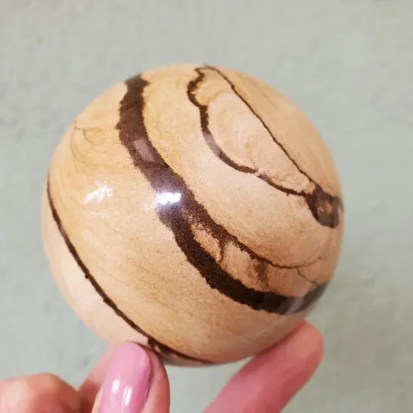 Sandstone Biggs Wood Grain Picture Jasper Sphere 516 grams75mm